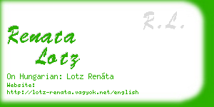 renata lotz business card